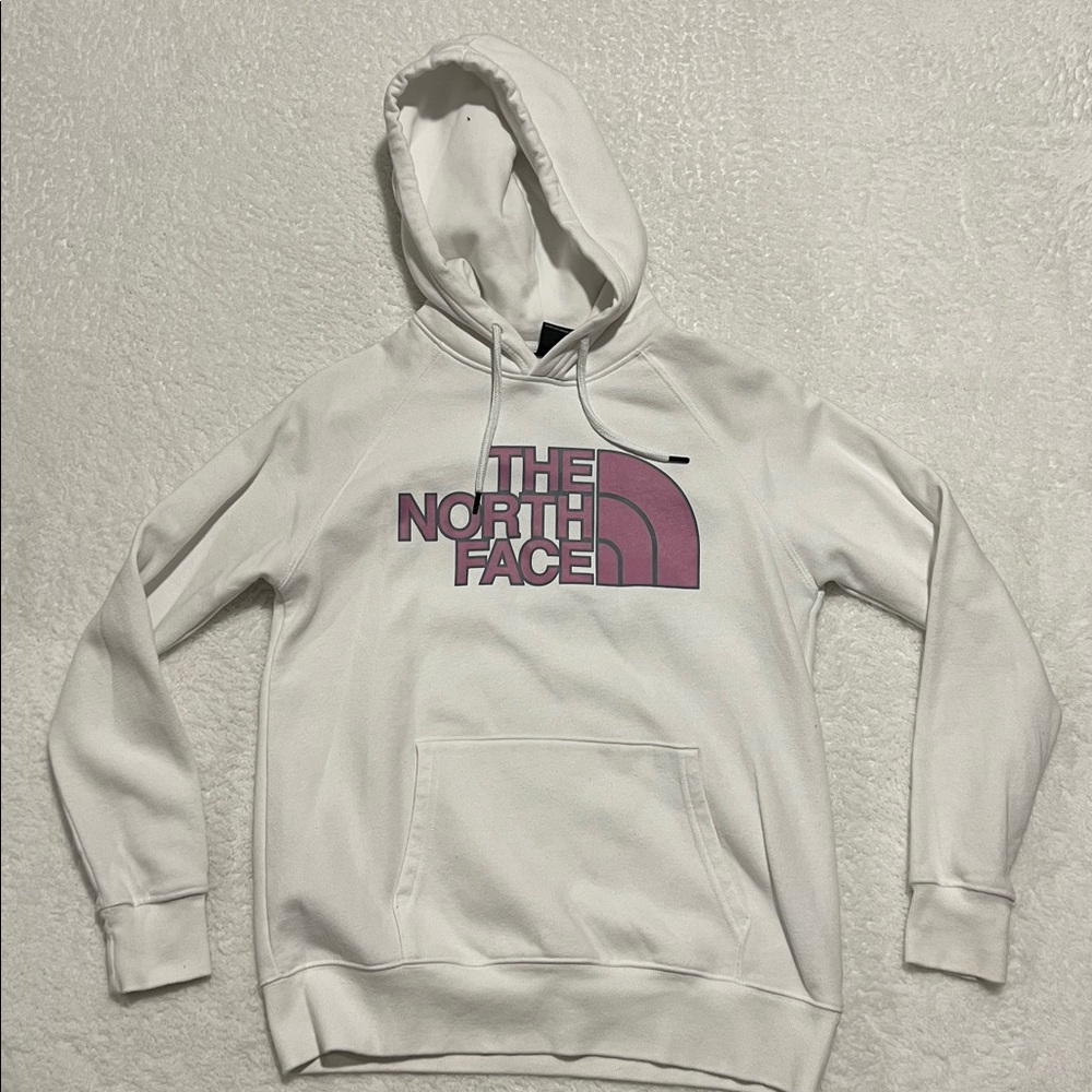 The North Face Women’s‎ Small Pullover White Hoodie with Purple Lavender Logo